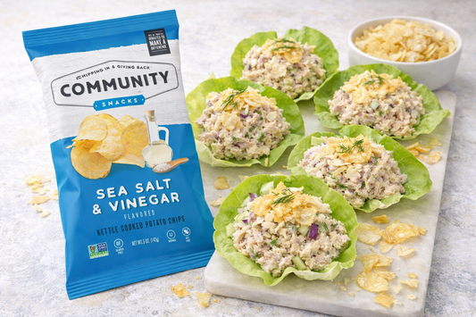 Salt & Vinegar Crunchy Tuna Salad Lettuce Cups